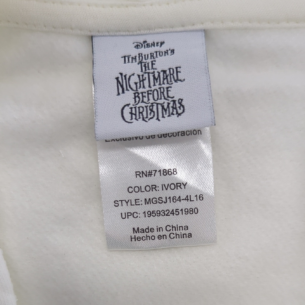 Disney's The Nightmare Before Christmas Cream Sweatshirt - Picture 2 of 7